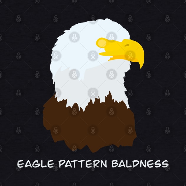 Eagle Pattern Baldness - Bald Eagle Bird Humour Design by New World Aster 